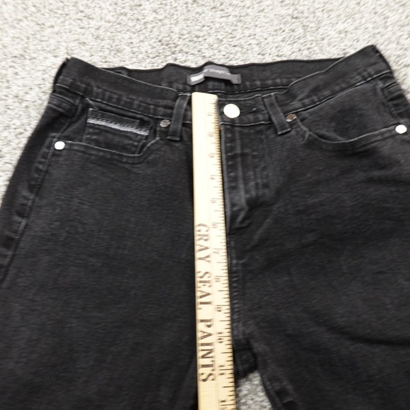 Levis Jeans Womens 30 Dark Black Denim Pants 505 Straight Western Rodeo Stretch - Picture 4 of 16